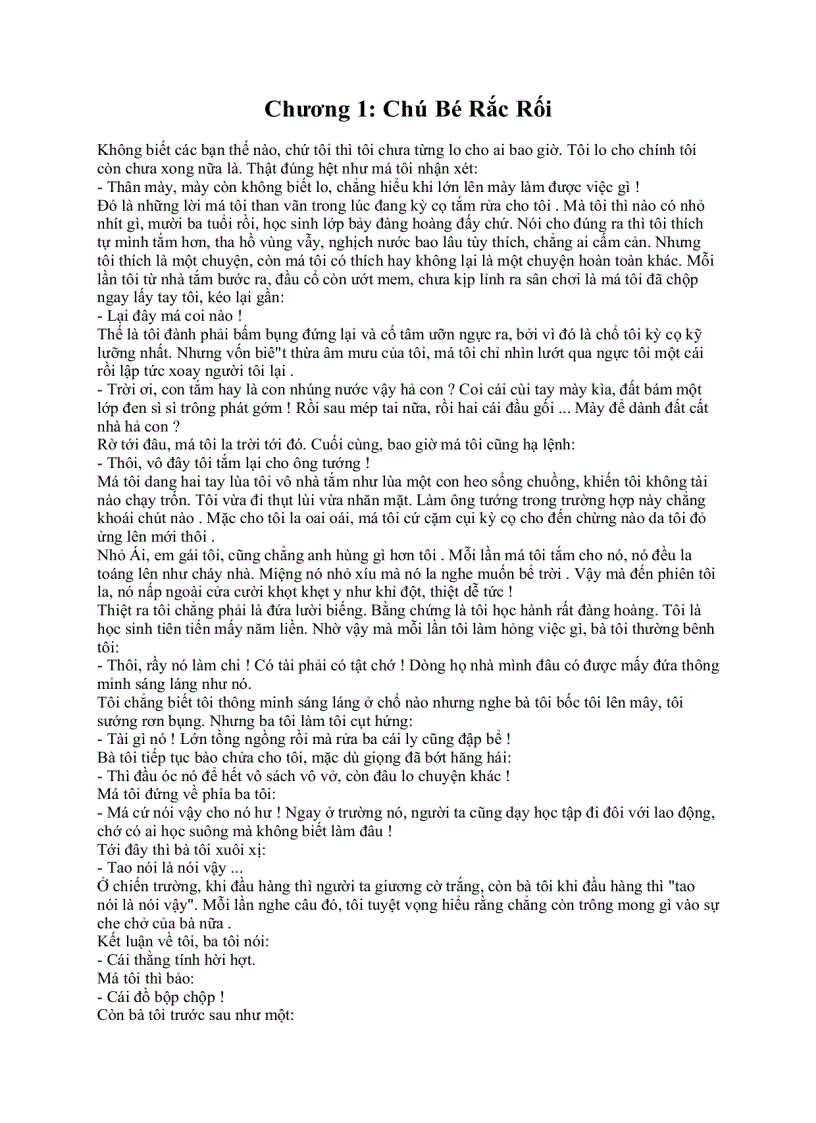 Chú bé rắc rối