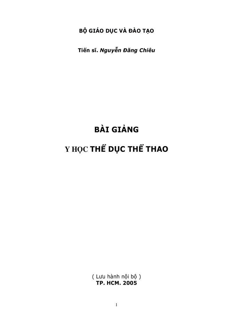 Bài giảng y học thể dục thể thao