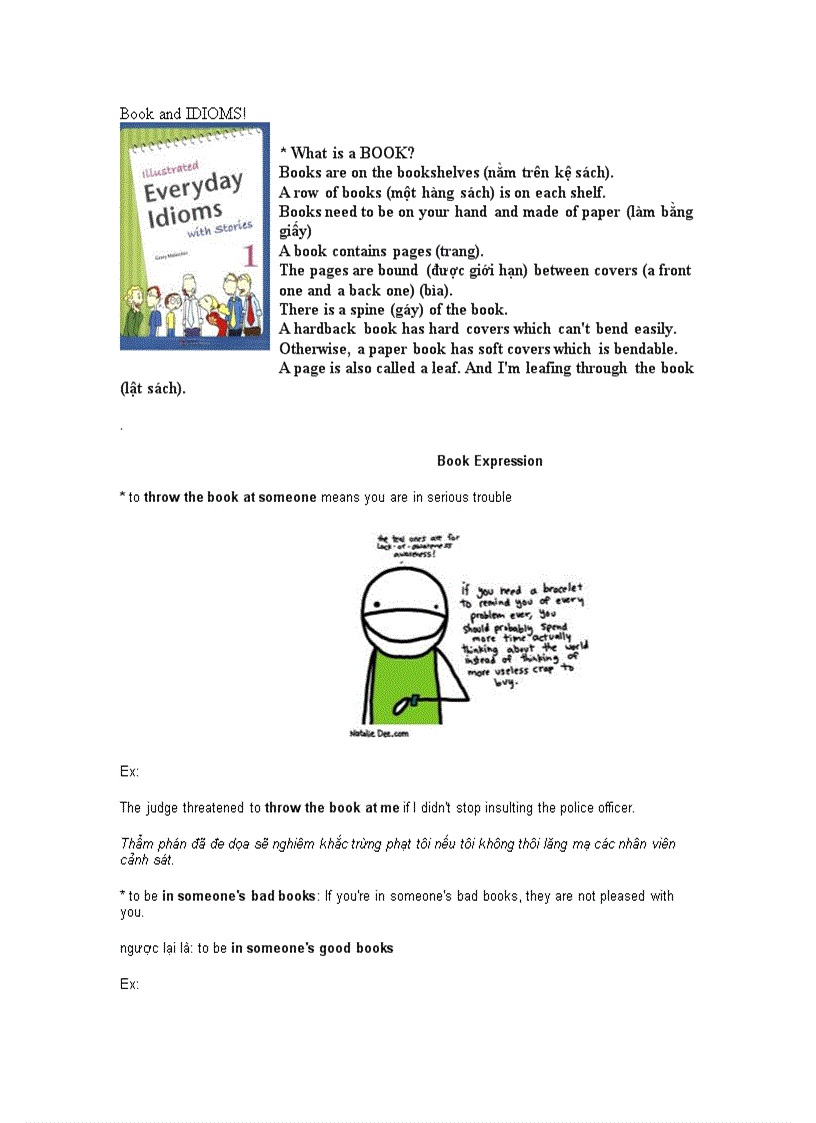 Book and IDIOMS