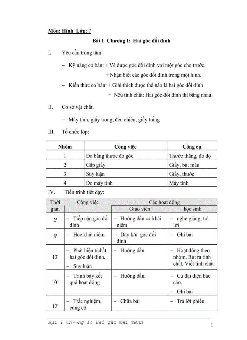 Hai góc đối đỉnh