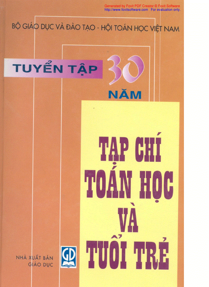 Tuyển tập 30 năm Tạp Chí Toán Học và Tuổi Trẻ part1