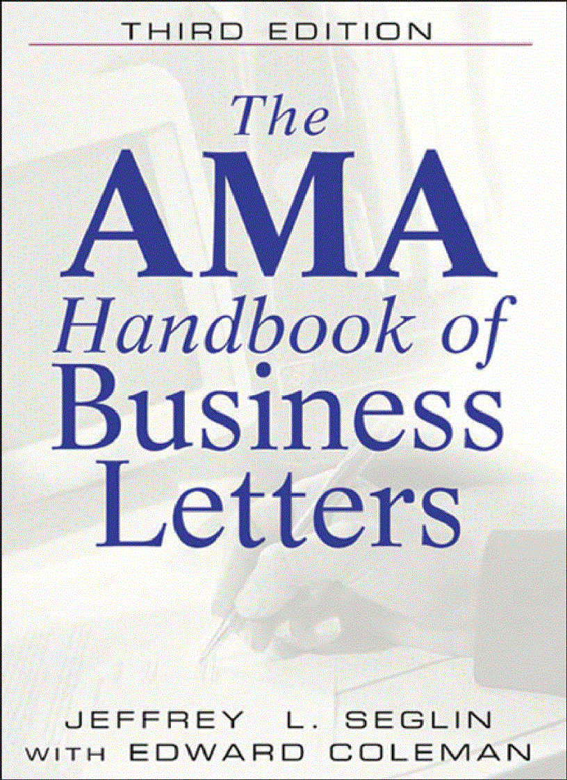 The AMA handbook of business letter