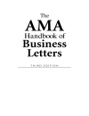 The AMA handbook of business letter