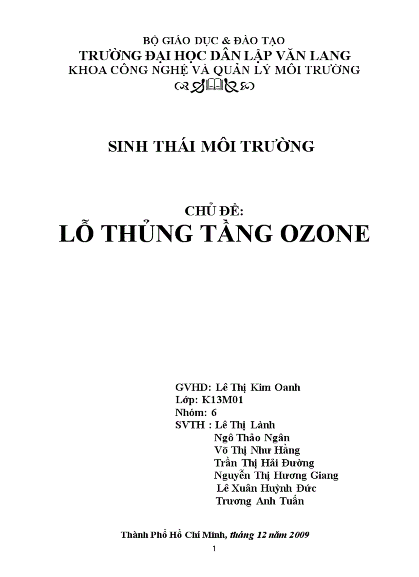 Lỗ thủng tầng ozone