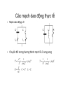 Các mạch rlc đơn giản dưới tác động ac và dc