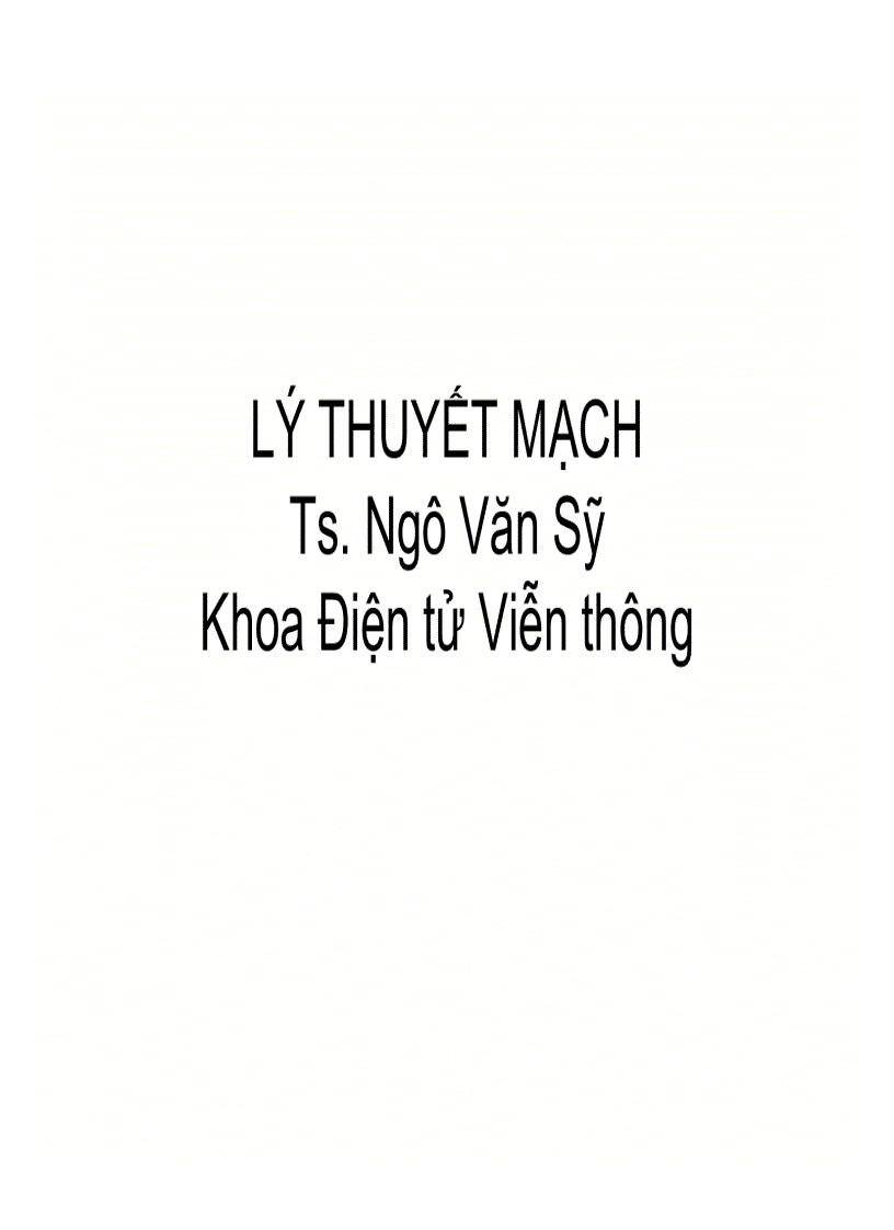 Các khái niệm cơ bản về mạch điện