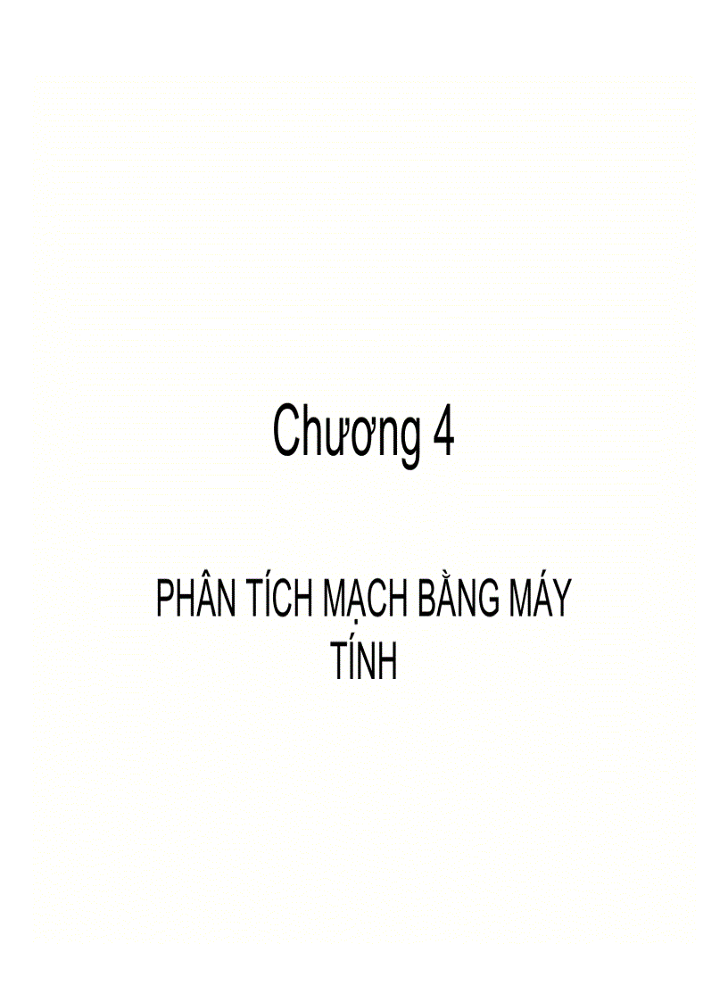 Phân tích mạch bằng máy tính