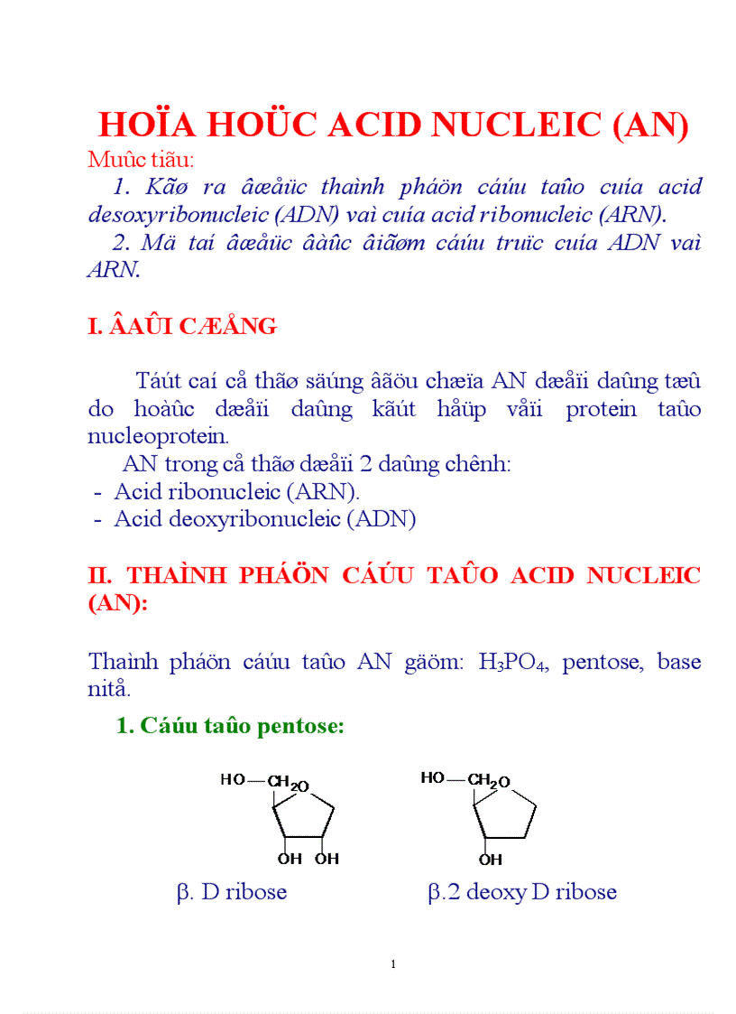 Hóa học acid nucleic an