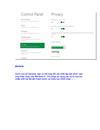 Khám phá Control Panel Metro của Windows 8