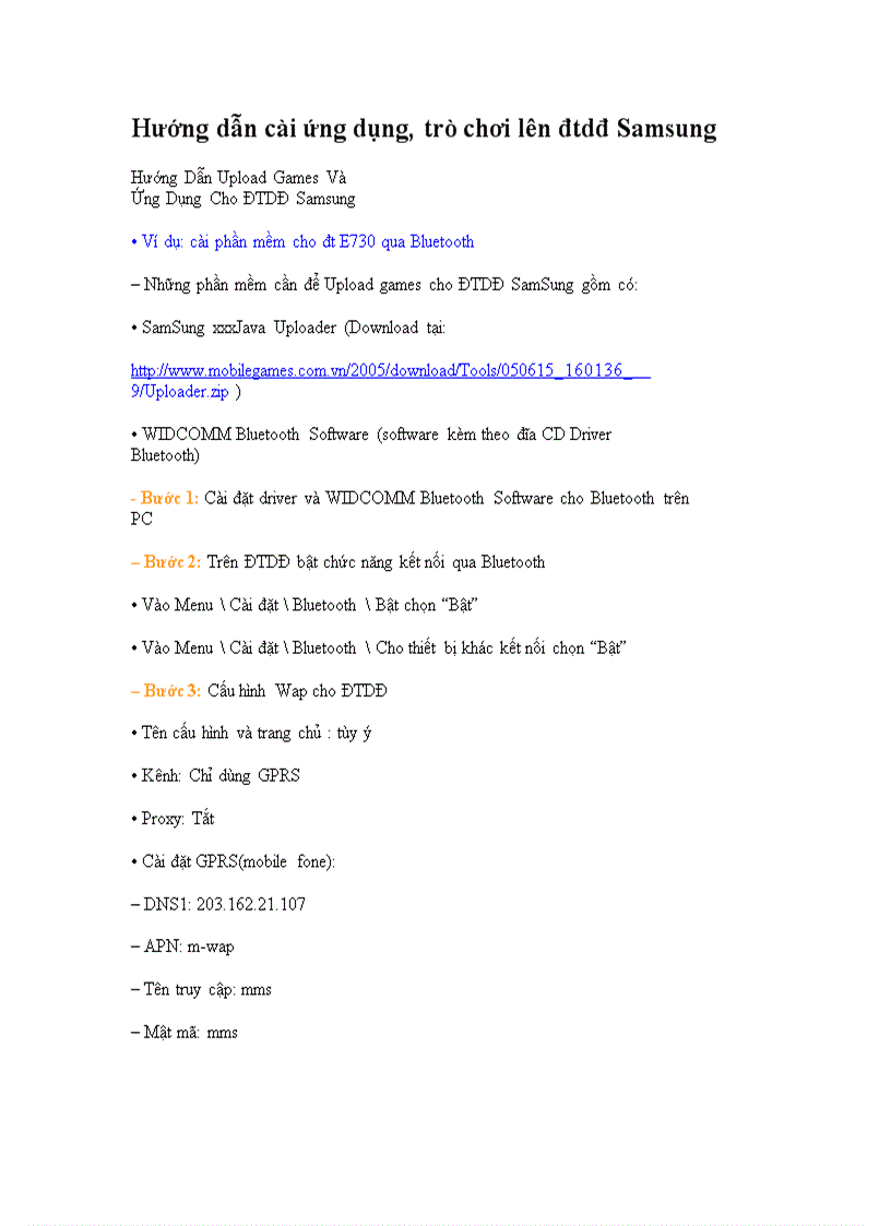 Hướng dẫn cài ứng dụng trò chơi lên đtdđ Samsung