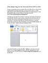 Thủ thuật Tăng tốc cho Microsoft Word 2007 và 2010
