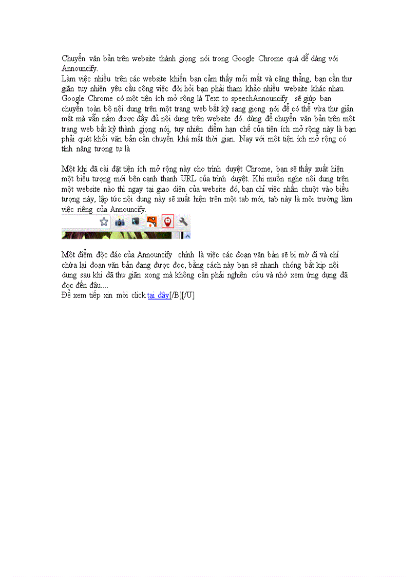 Chuyển văn bản thành giọng nói trong Google Chrome