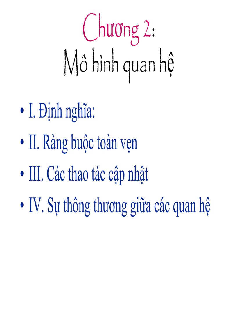 Giáo trình cơ sở dữ liệu ĐH Cần Thơ Chương 2