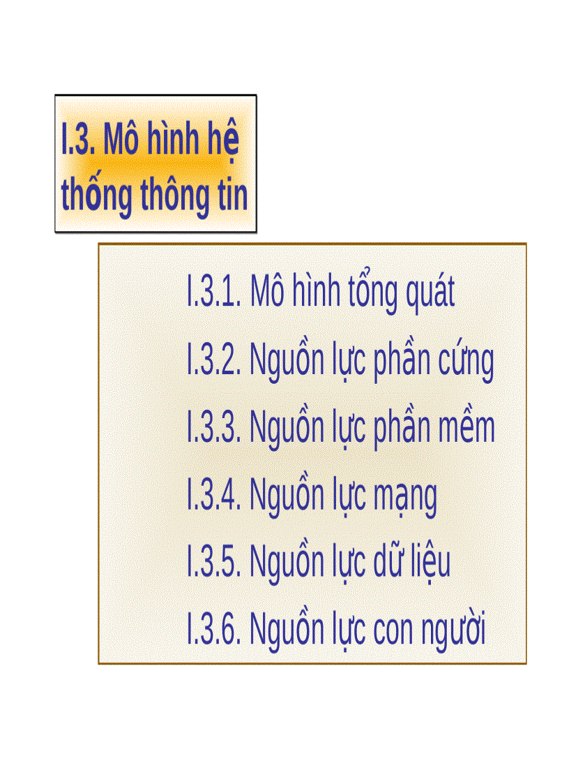 Mô hình hệ thống hóa thông tin