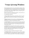 74 mẹo vặt trong Windows