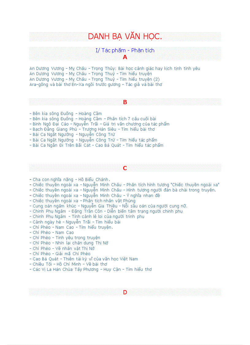 Danh bạ văn học