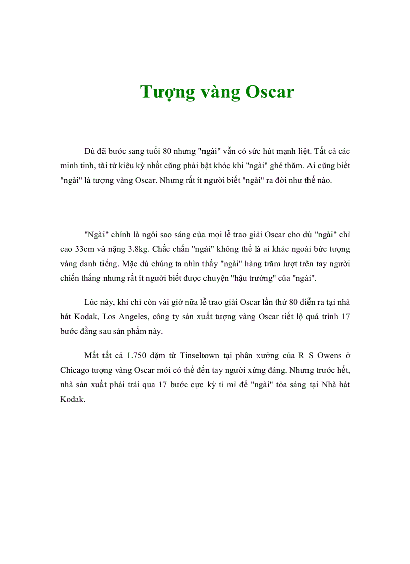 Tượng vàng Oscar