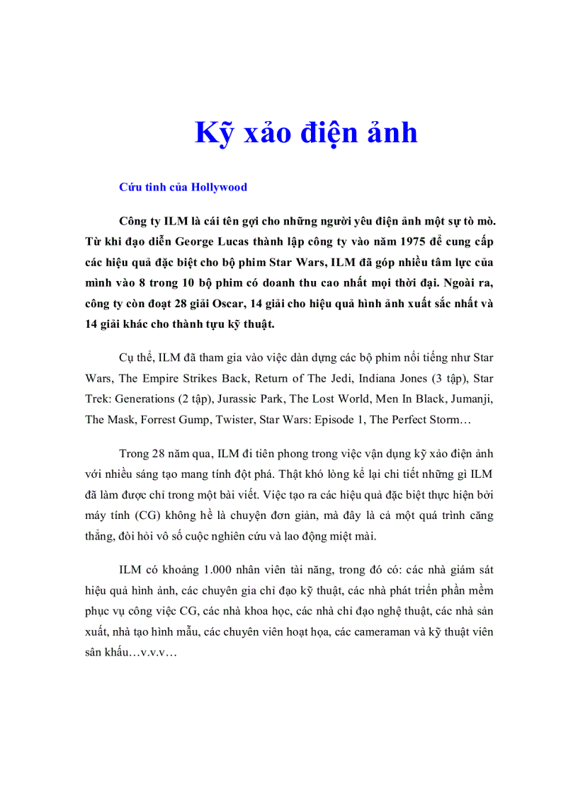 Kỹ xảo điện ảnh