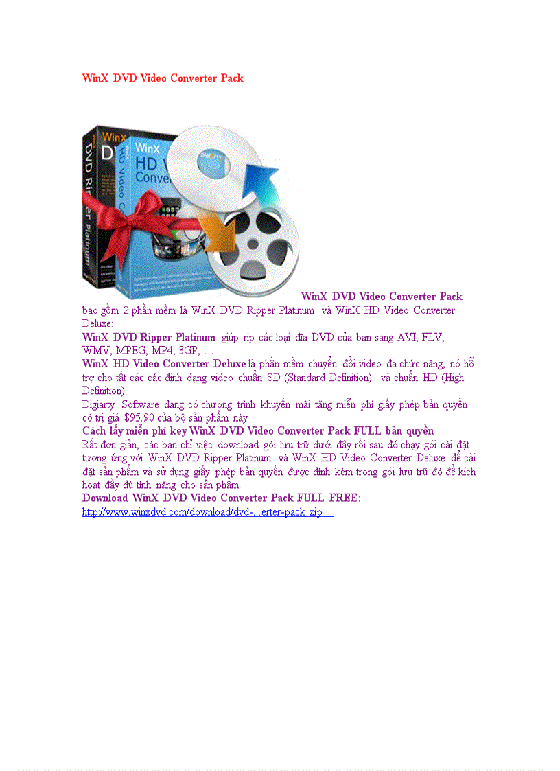 WinX DVD Video Converter Pack