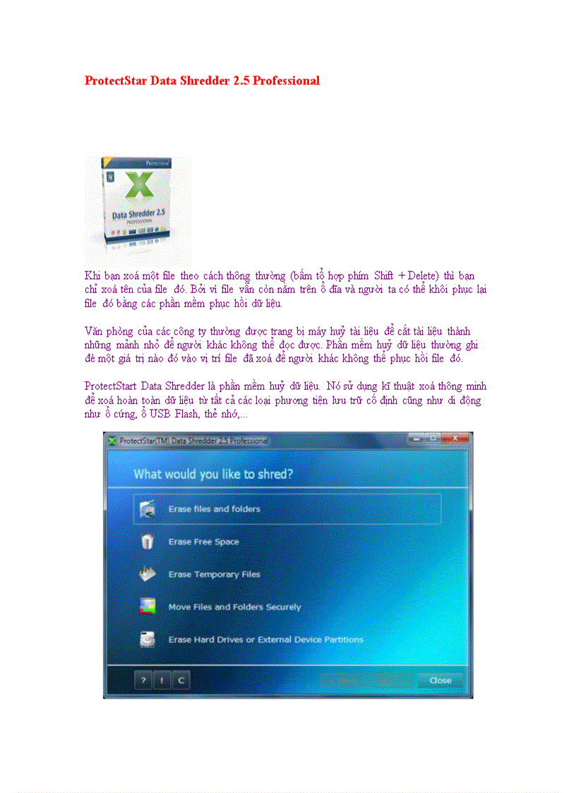 ProtectStar Data Shredder 2 5 Professional