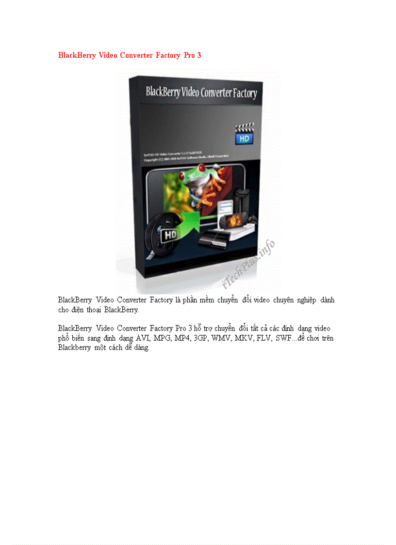BlackBerry Video Converter Factory Pro 3