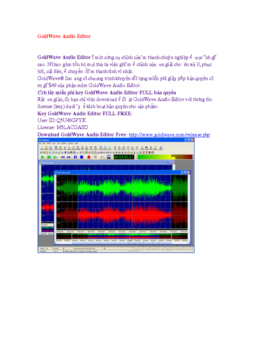 GoldWave Audio Editor