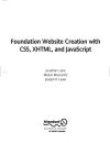 Foundation Website Creation with CSS XHTML and JavaScript