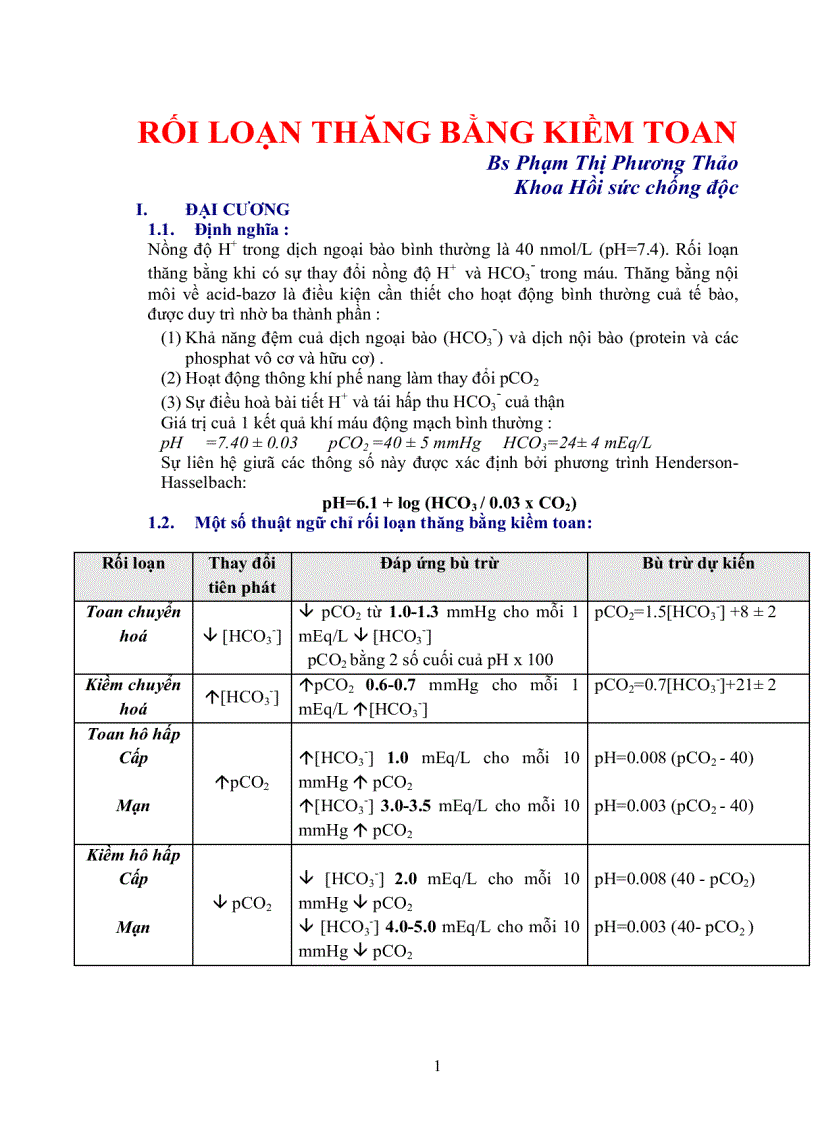 Rối loạn thăng bằng kiềm toan