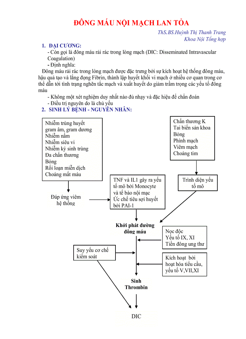 Đông máu nội mạch lan tỏa