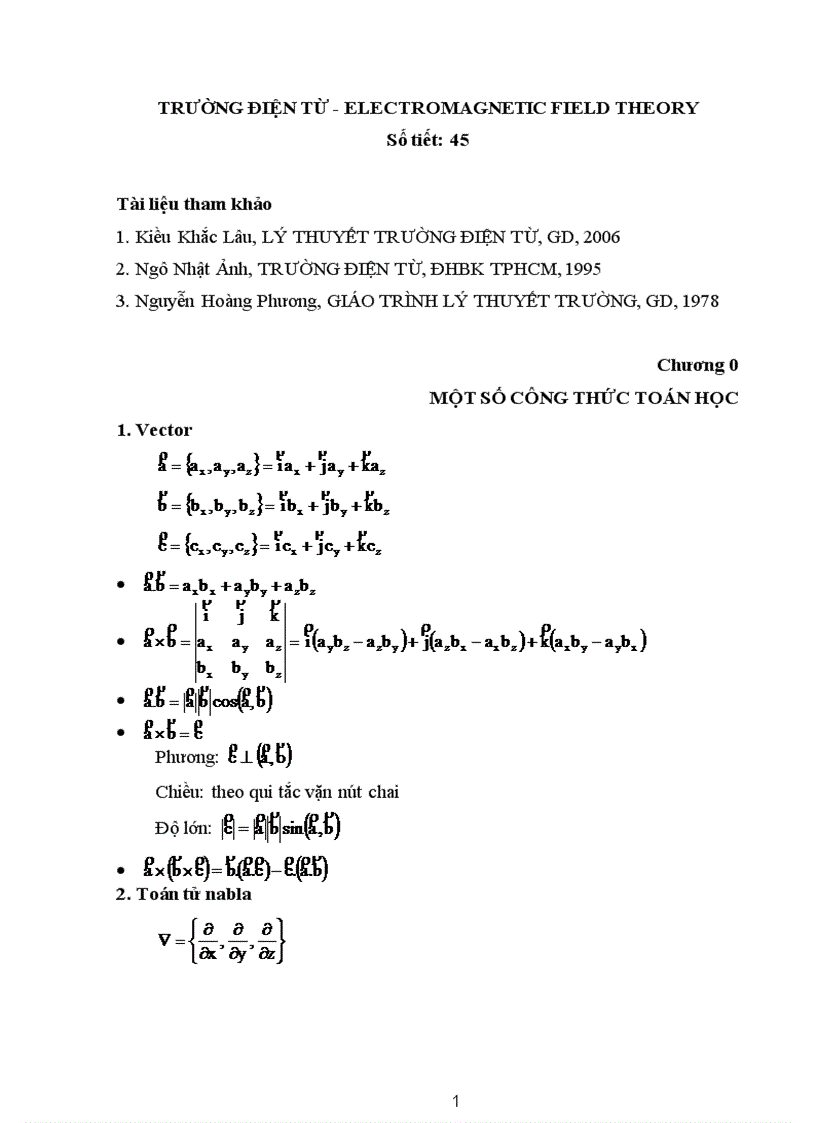 Trường điện từ electromagnetic field theory