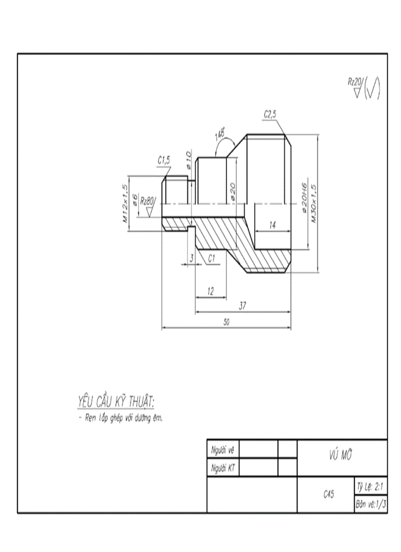 Đề thi cắt gọt kim loại 2 2