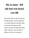 Ðộ no bazơ BS độ bão hoà bazơ của đất