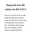 Dung tích trao đổi cation của đất