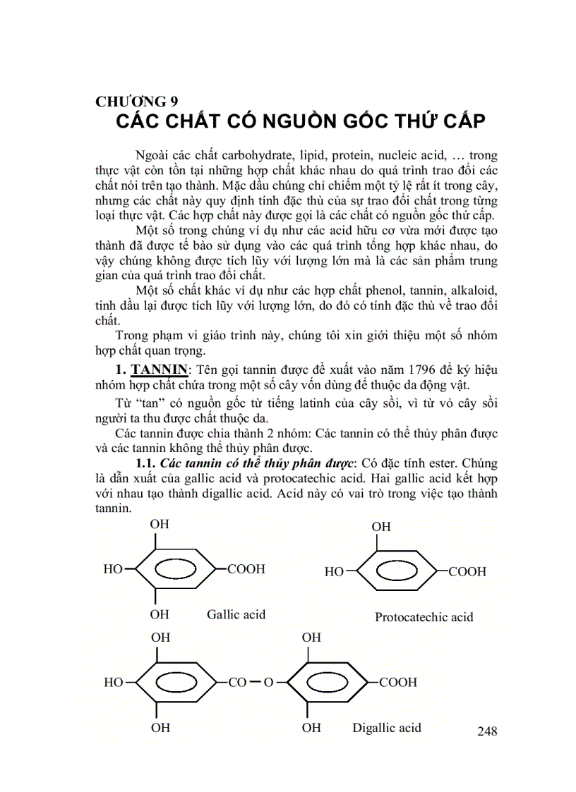 Các chất có nguồn góc thứ cấp