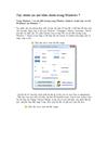 Tuỳ chỉnh các nút bấm chính trong Windows 7