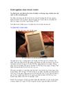 Kinh nghiệm chọn ebook reader