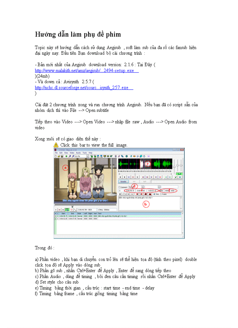 Hướng dẫn làm phụ đề phim
