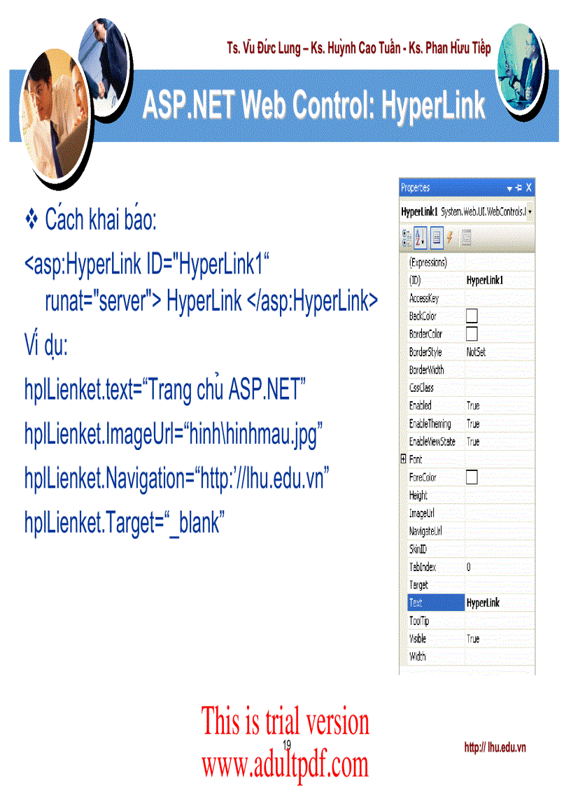 ASP NET Web Control HyperLink