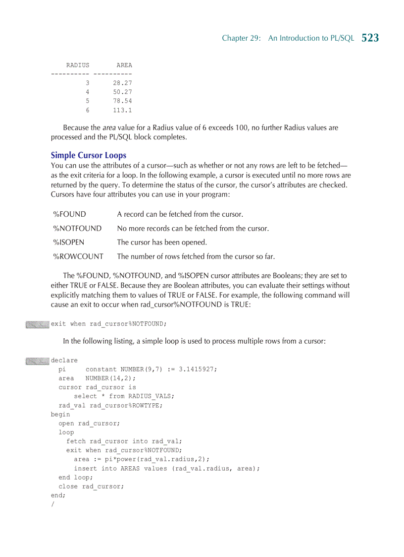 An Introduction to PL SQL