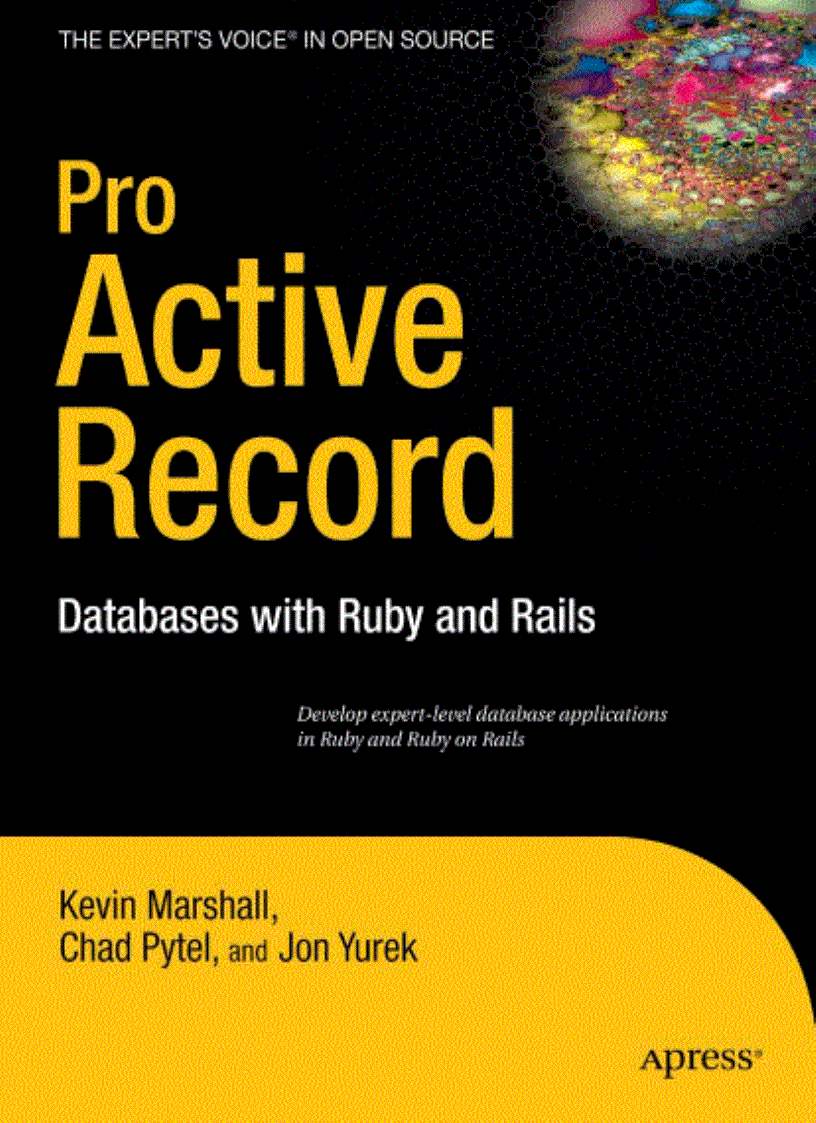 Pro Active Record Databases with Ruby and Rails