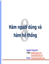 Hàm người dùng và hàm hệ thống