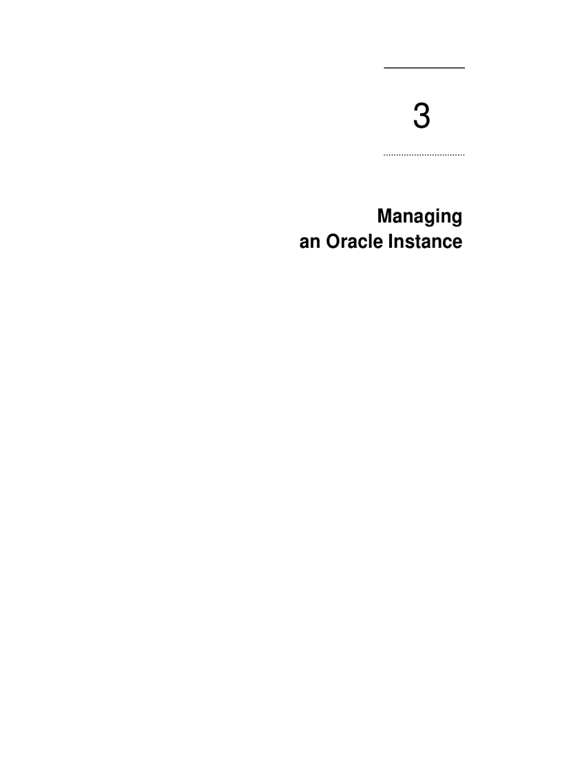 Managing an Oracle Instance