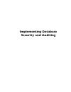 Implementing Database Security and Auditing