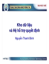 Kho dữ liệu và Hệ hỗ trợ quyết định