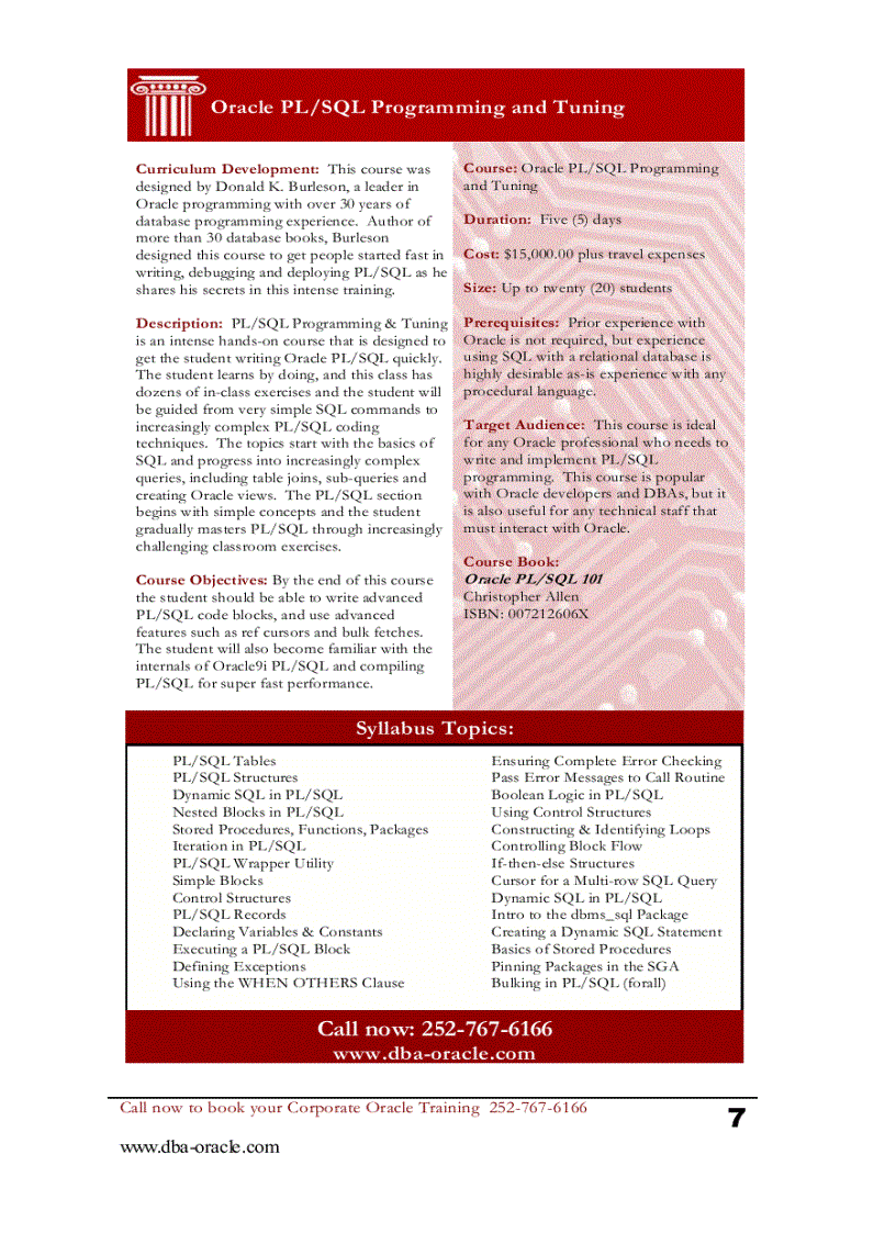 Oracle PL SQL Programming and Tuning