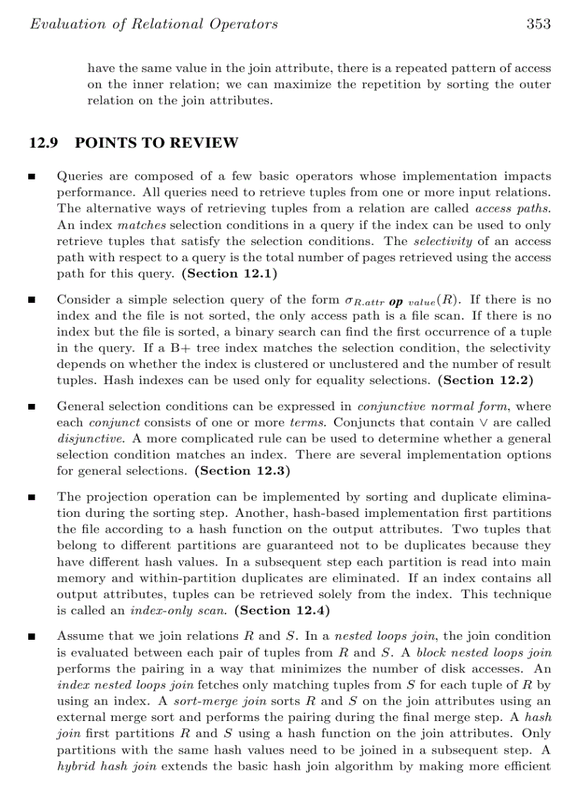 Evaluation of Relational Operators