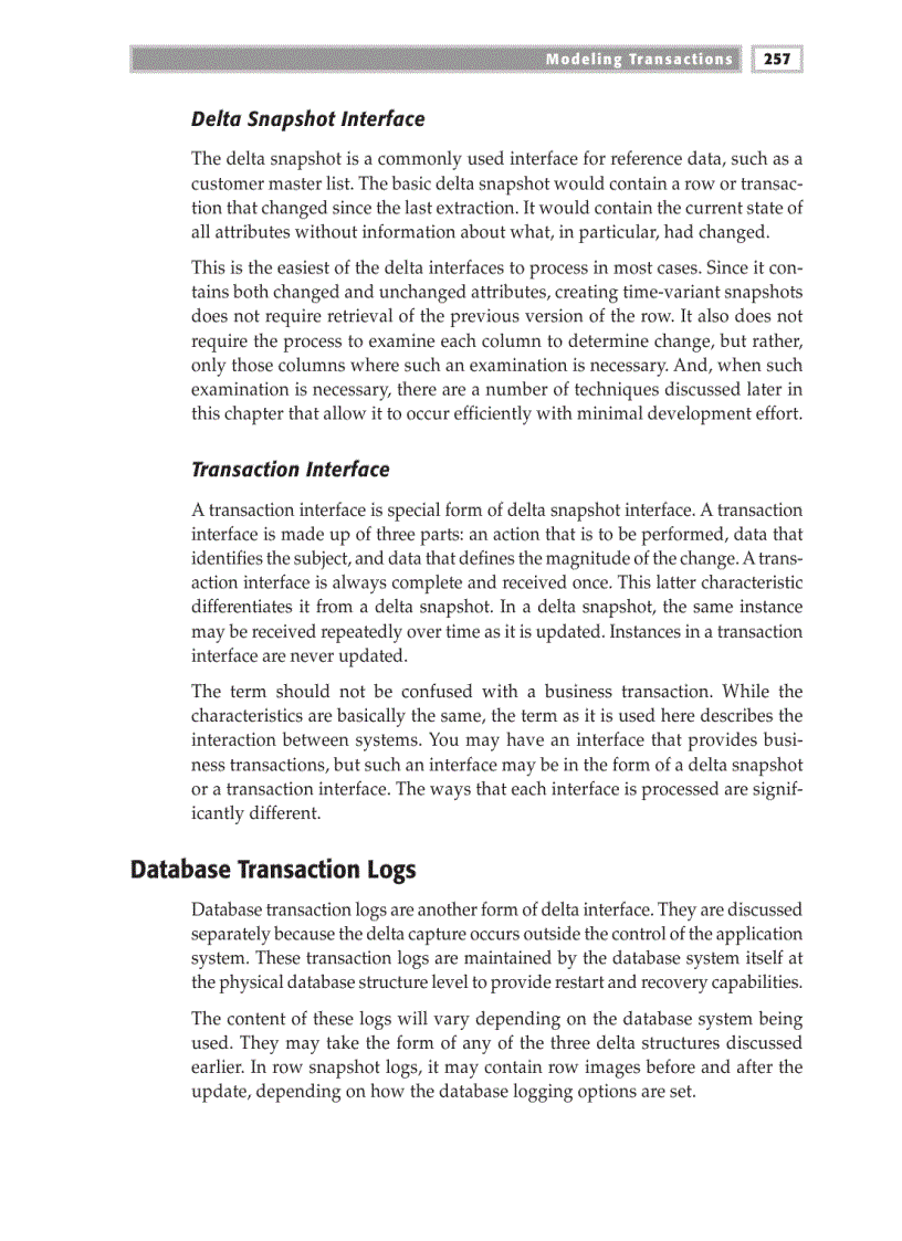 Modeling Transactions