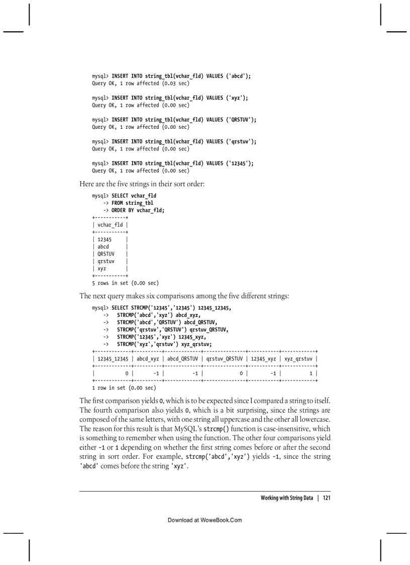 Working with String Data