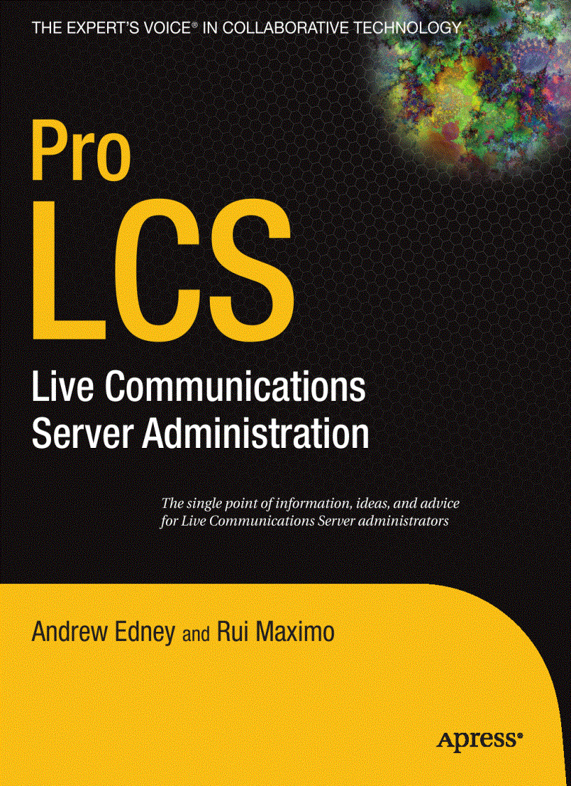 Pro LCS Live Communications Server Administration