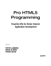 Pro HTML5 Programming Powerful APIs for Richer Internet Application Development